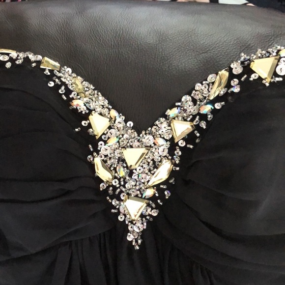 Alyce B’Dazzle Black Long Formal Dress Size 4 - Picture 4 of 7